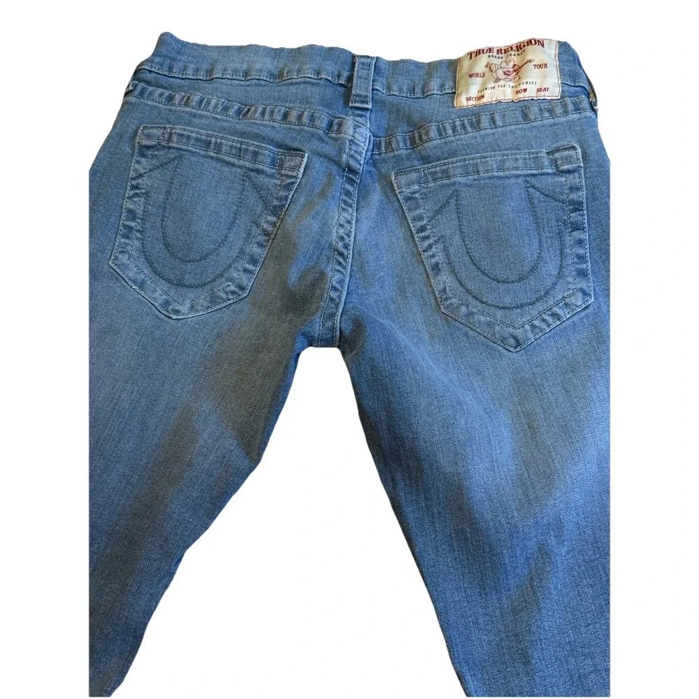 True Religion Rocco Men's Denim Jeans Size 36x32 Relaxed Skinny Blue Medium Wash